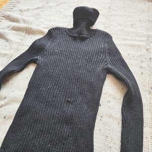 Metallic Turtleneck Sweater